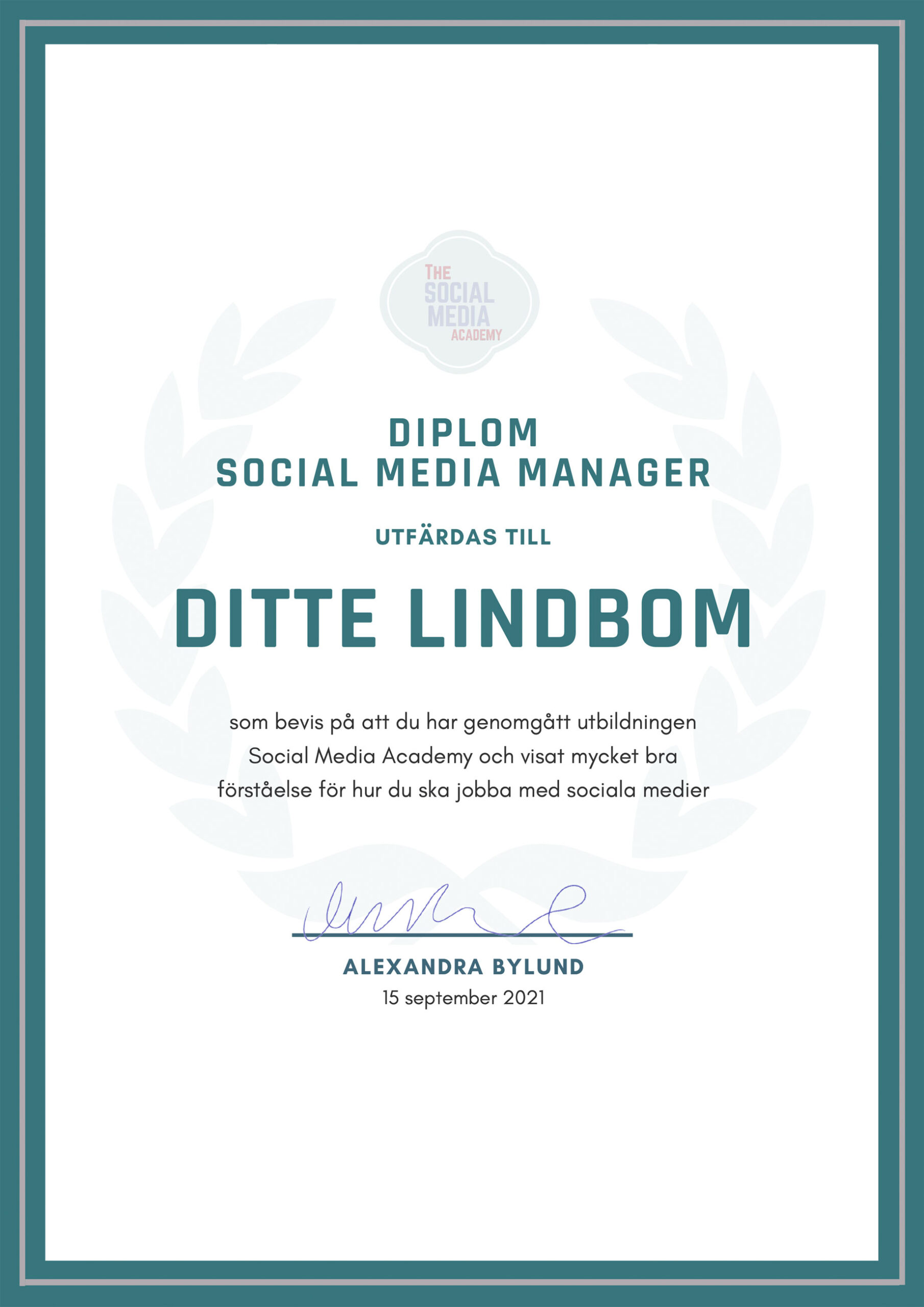 Social Media Academy utbildning Ditte Lindbom